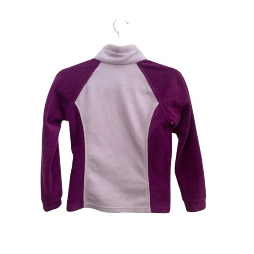 Columbia Girls Purple Colorblock Full Zip Fleece‎ Jacket Size M Outdoorsy 10/12
